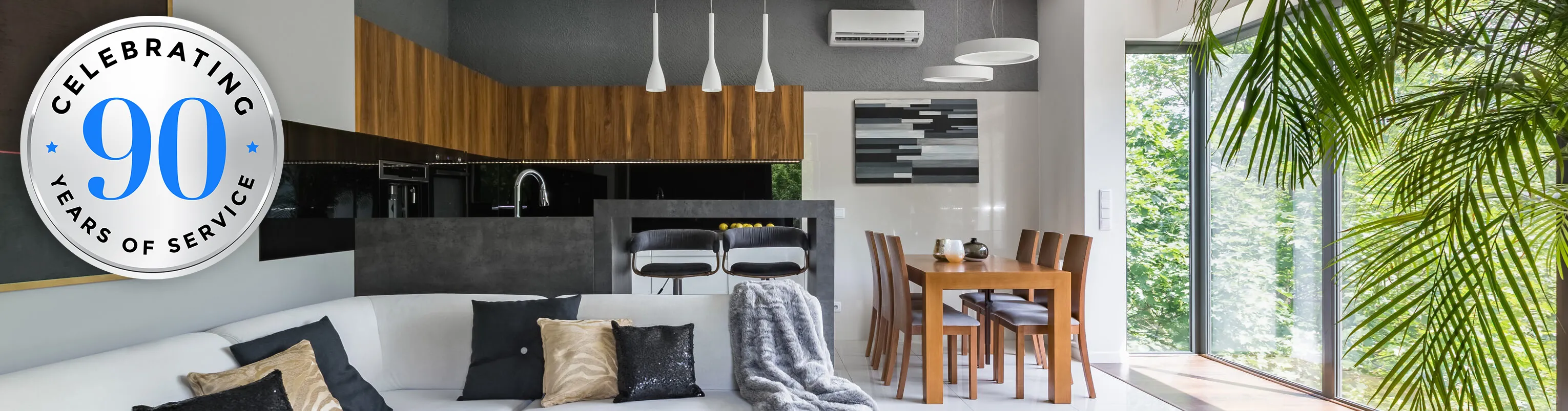 Luxury home featuring Pierce Refrigeration's ductless mini-split heating and cooling system installation, providing energy-efficient climate control solutions for residential customers in West Bridgewater and surrounding Southeastern MA communities.